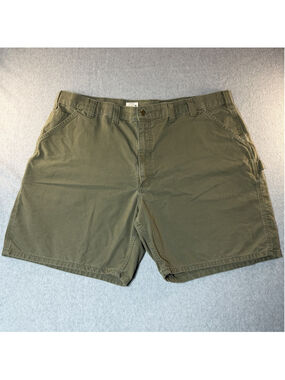 Carhartt B144 Cargo Shorts Mens 44 Olive Green Canvas Carpenter Workwear